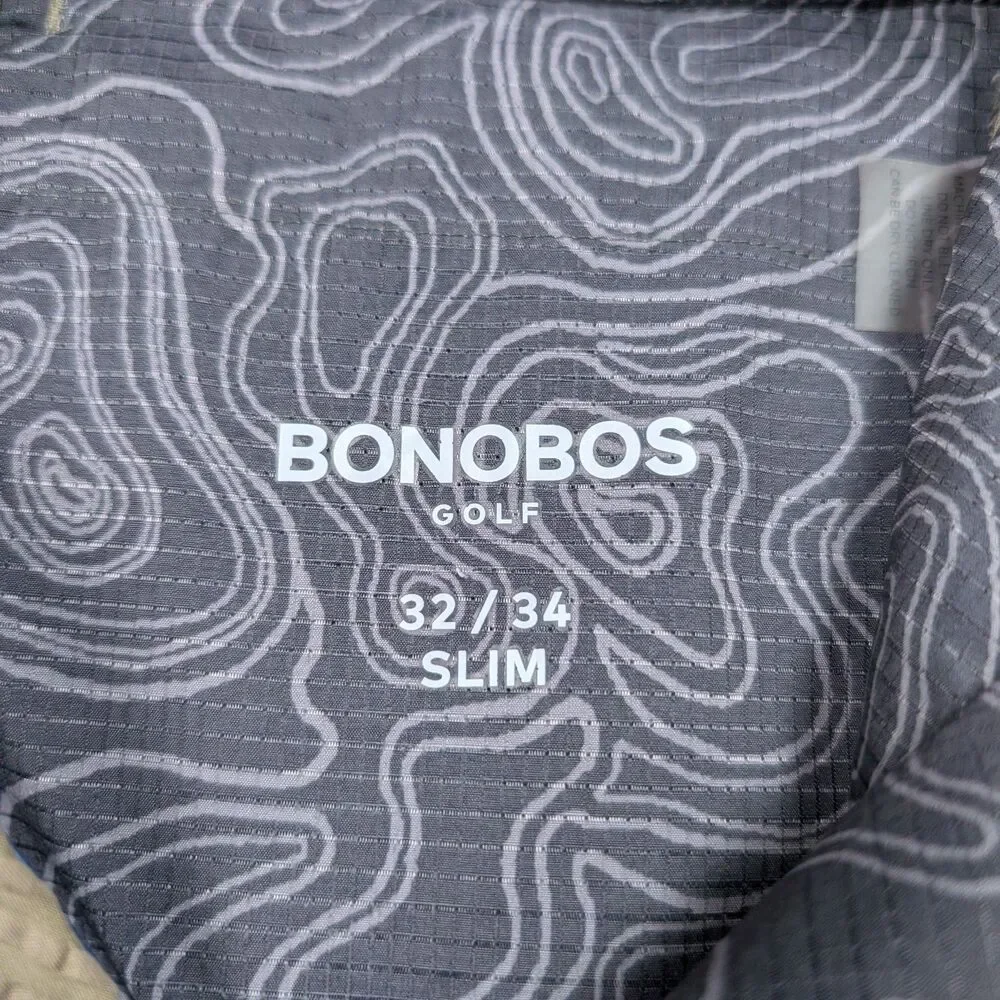Bonobos Golf Seersucker Chino Pants Mens 32x34 Beige Slim Fit Lightweight